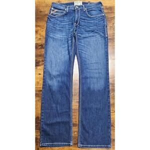 Ariat M4 Men's 32x35 Relaxed Boot Cut Jeans Blue Denim